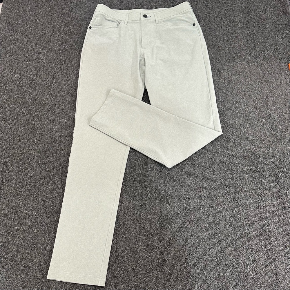 Public Rec Work Day Pants Mens Gray Straight Leg Performance 32x32
